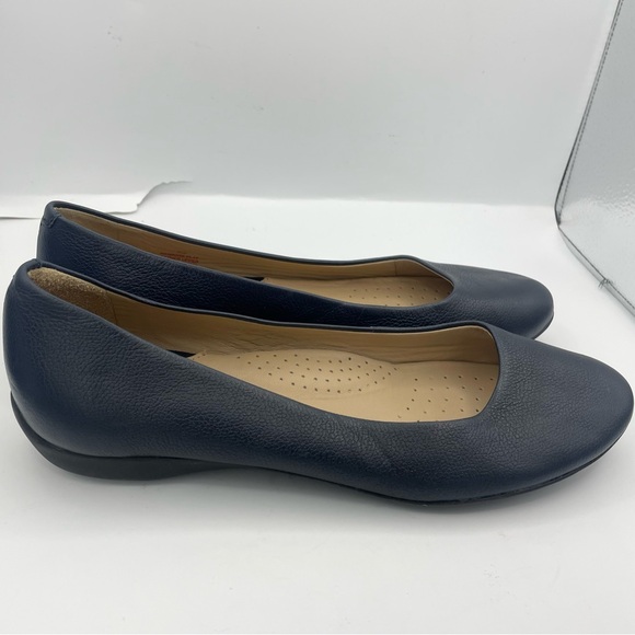 MARC JOSEPH leather cushion navy blue slip on flats women Size 7 1/2 - Picture 2 of 10